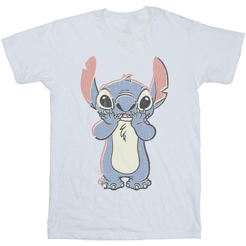 Vêtements Garçon T-shirts manches courtes Disney Lilo And Stitch Big Print Blanc