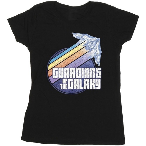 Vêtements Femme T-shirts manches longues Guardians Of The Galaxy Badge Rocket Noir