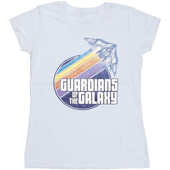 Vêtements Femme T-shirts manches longues Guardians Of The Galaxy Badge Rocket Blanc