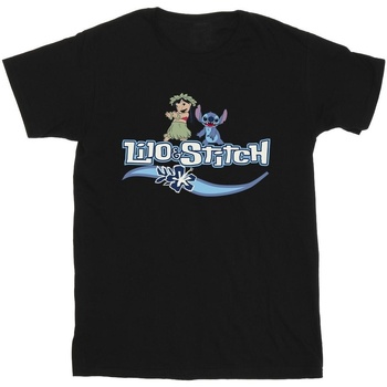 Vêtements Garçon T-shirts manches courtes Disney Lilo And Stitch Characters Noir