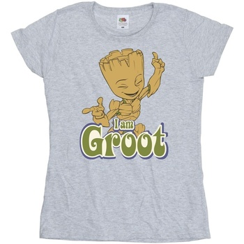 Vêtements Femme T-shirts manches longues Guardians Of The Galaxy Groot Dancing Gris