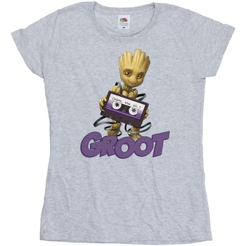Vêtements Femme T-shirts manches longues Guardians Of The Galaxy Groot Casette Gris