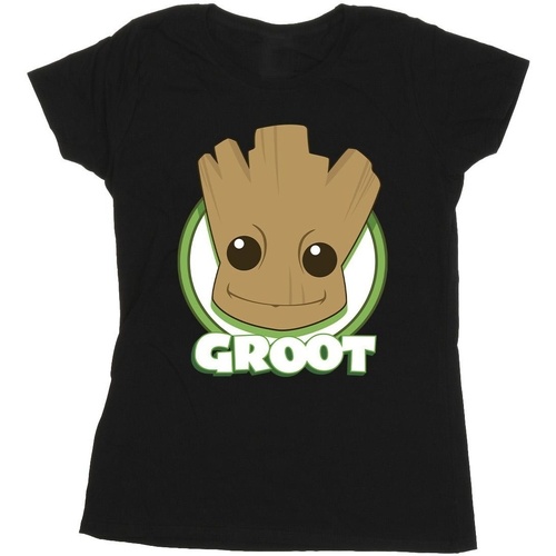 Vêtements Femme T-shirts manches longues Guardians Of The Galaxy Groot Badge Noir