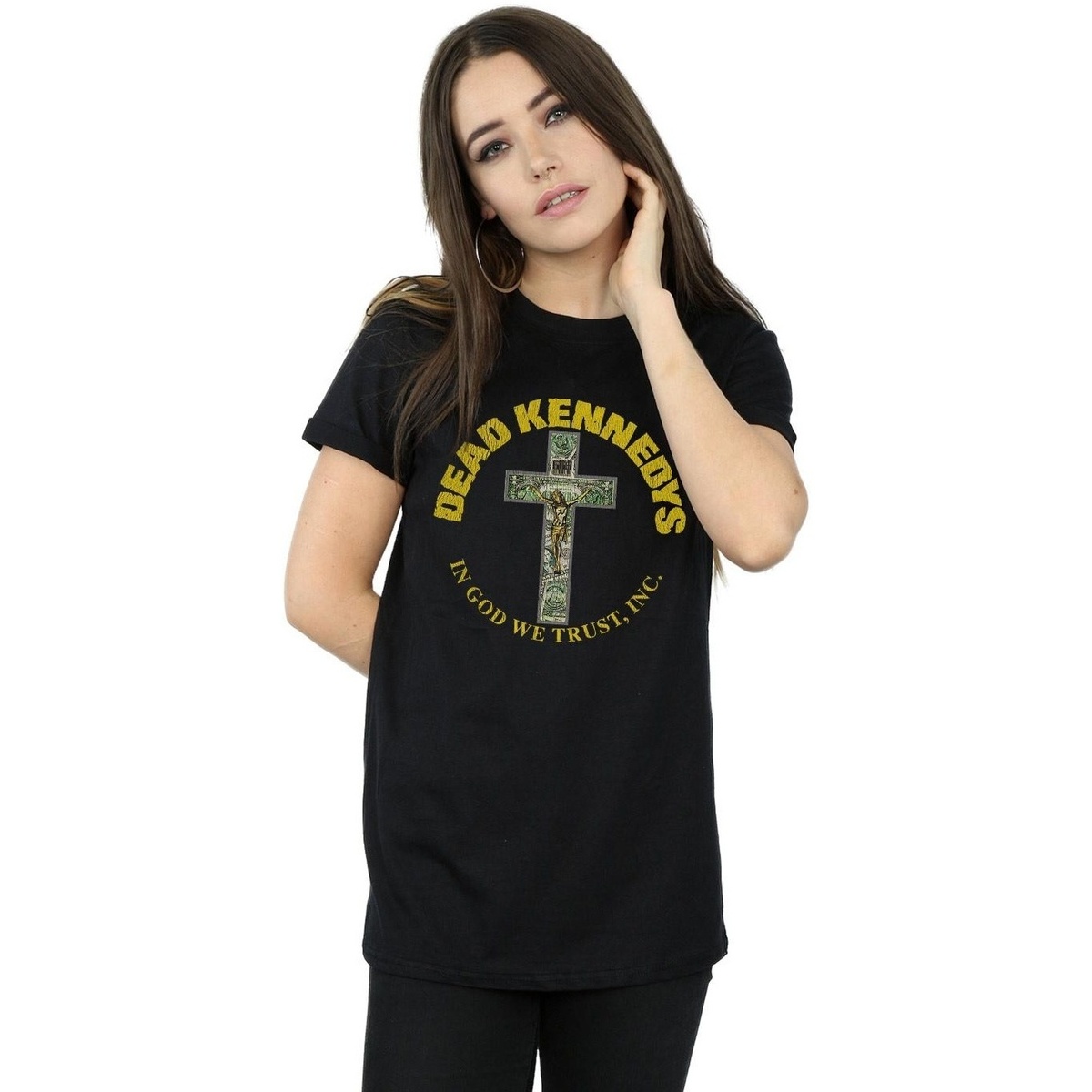 Vêtements Femme T-shirts manches longues Dead Kennedys In God We Trust Noir
