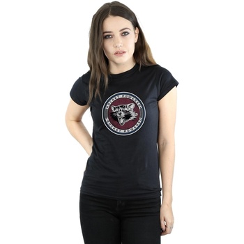 Vêtements Femme T-shirts manches longues Marvel Guardians Of The Galaxy Rocket Powered Noir