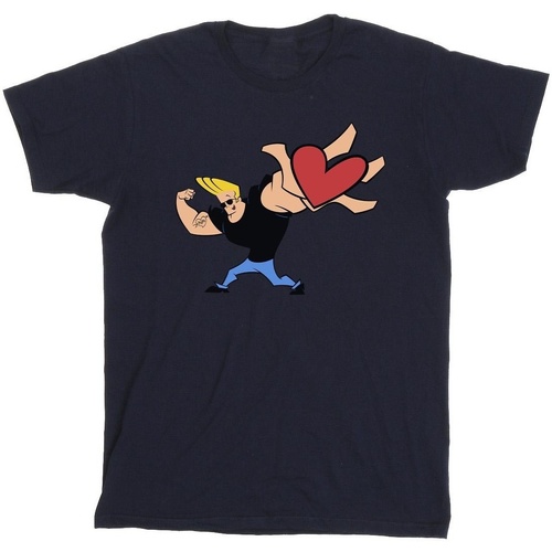Vêtements Fille T-shirts manches longues Johnny Bravo Heart Present Bleu