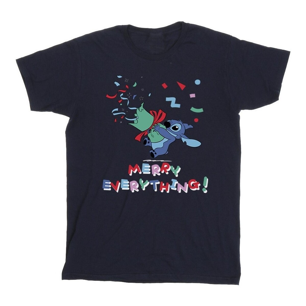 Vêtements Garçon T-shirts manches courtes Disney Lilo And Stitch Stitch Merry Everything Bleu