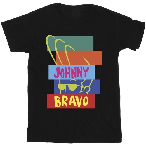 Vêtements Fille T-shirts manches longues Johnny Bravo Rectangle Pop Art Noir