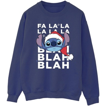Vêtements Femme Sweats Disney Lilo And Stitch Christmas Blah Blah Blah Bleu