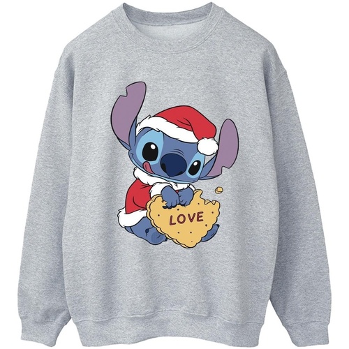 Vêtements Femme Sweats Disney Lilo And Stitch Christmas Love Biscuit Gris