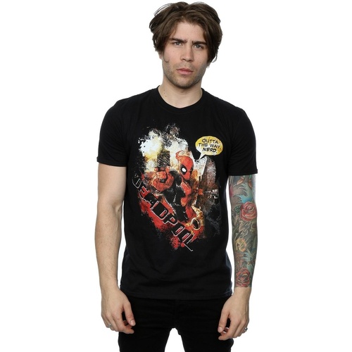 Vêtements Homme T-shirts manches longues Marvel Deadpool Outta The Way Noir
