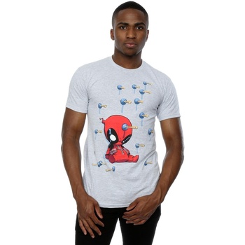 Vêtements Homme T-shirts manches longues Marvel Deadpool Cartoon Knockout Gris