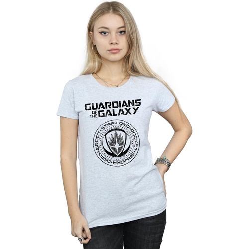 Vêtements Femme T-shirts manches longues Marvel Guardians Of The Galaxy Vol. 2 Distressed Seal Gris