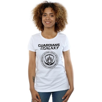 Vêtements Femme T-shirts manches longues Marvel Guardians Of The Galaxy Vol. 2 Distressed Seal Blanc