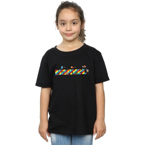 Vêtements Fille T-shirts manches longues Marvel Kawaii  Stripes Noir
