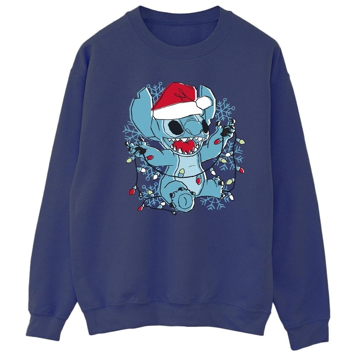 Vêtements Femme Sweats Disney Lilo And Stitch Christmas Lights Sketch Bleu