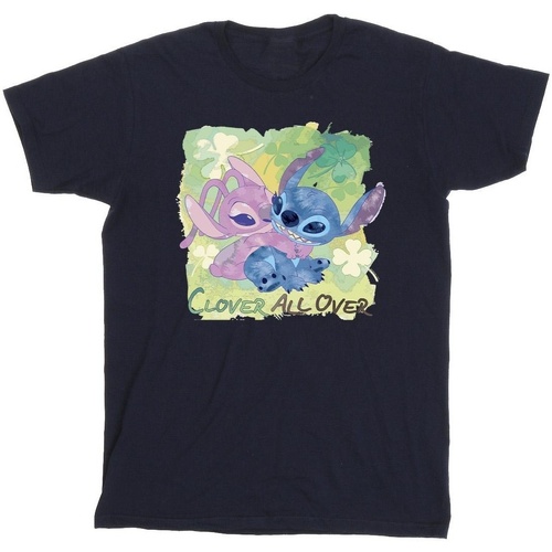 Vêtements Garçon T-shirts manches courtes Disney Lilo And Stitch St Patrick's Day Clover Bleu
