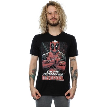 Vêtements Homme T-shirts manches longues Marvel Deadpool Crossed Arms Noir