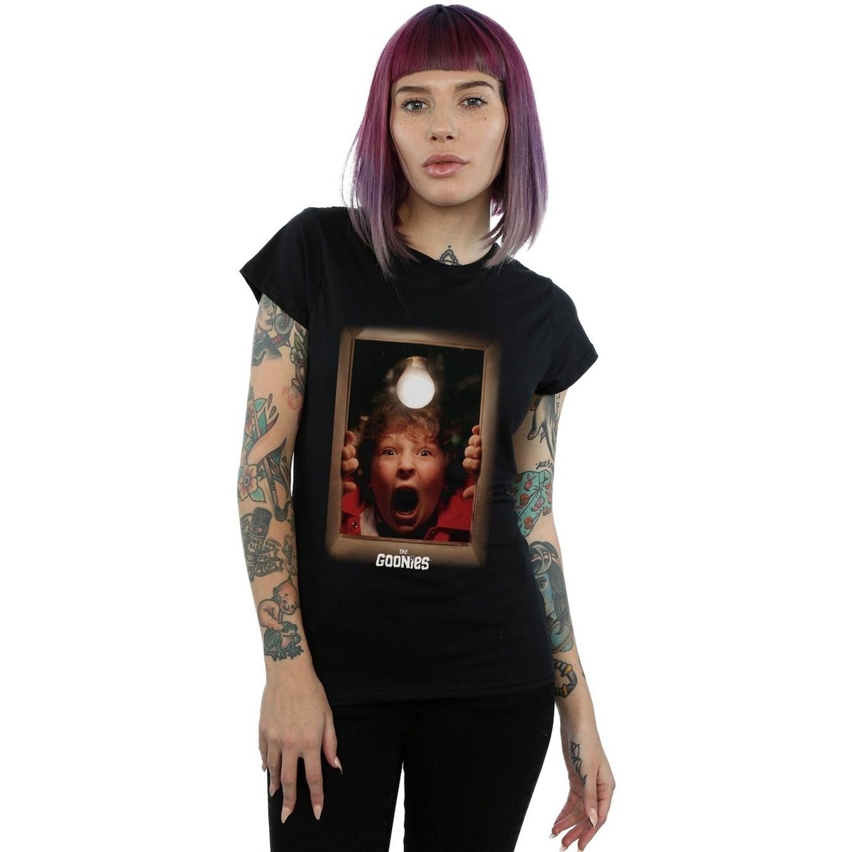 Vêtements Femme T-shirts manches longues Goonies Chunk Scream Noir