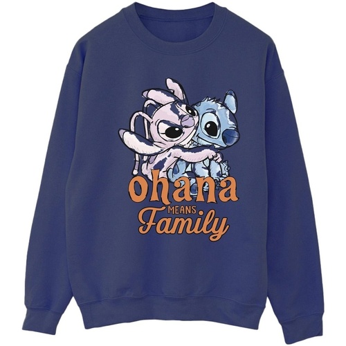 Vêtements Femme Sweats Disney Lilo And Stitch Ohana Angel Hug Bleu