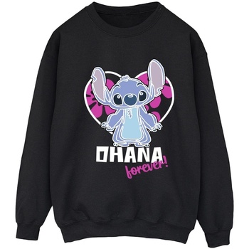 Vêtements Femme Sweats Disney Lilo And Stitch Ohana Forever Heart Noir