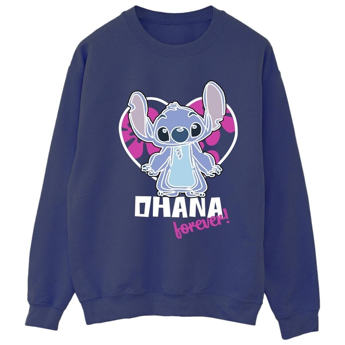 Vêtements Femme Sweats Disney Lilo And Stitch Ohana Forever Heart Bleu