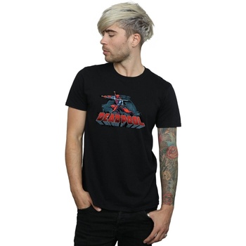 Vêtements Homme T-shirts manches longues Marvel Deadpool Sword Logo Noir