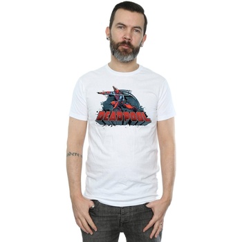 Vêtements Homme T-shirts manches longues Marvel Deadpool Sword Logo Blanc
