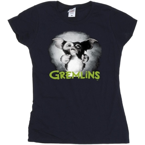 Vêtements Femme T-shirts Norse manches longues Gremlins Scared Green Bleu