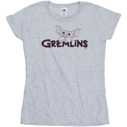 Vêtements Femme T-shirts manches longues Gremlins Logo Line Gris