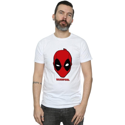 Vêtements Homme T-shirts manches longues Marvel Deadpool Mask Blanc