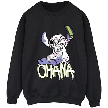 Vêtements Femme Sweats Disney Lilo And Stitch Ohana Graffiti Noir