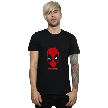 Vêtements Homme T-shirts manches longues Marvel Deadpool Face Mask Noir