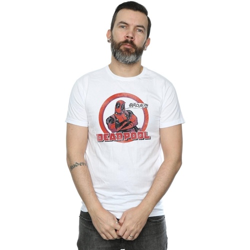 Vêtements Homme T-shirts manches longues Marvel Deadpool Seriously Speech Bubble Blanc