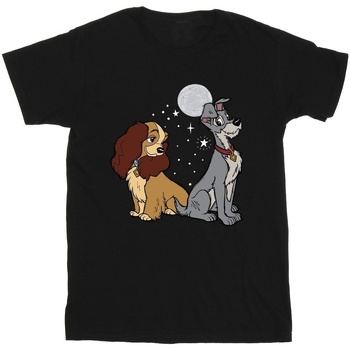 Vêtements Garçon T-shirts manches courtes Disney Lady And The Tramp Moon Noir