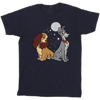 Vêtements Garçon T-shirts manches courtes Disney Lady And The Tramp Moon Bleu