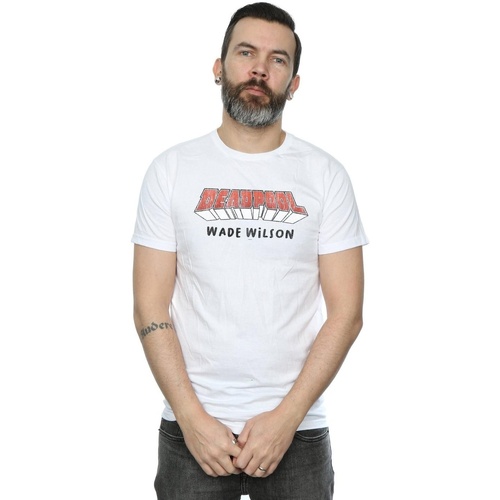 Vêtements Homme T-shirts manches longues Marvel Deadpool AKA Wade Wilson Blanc