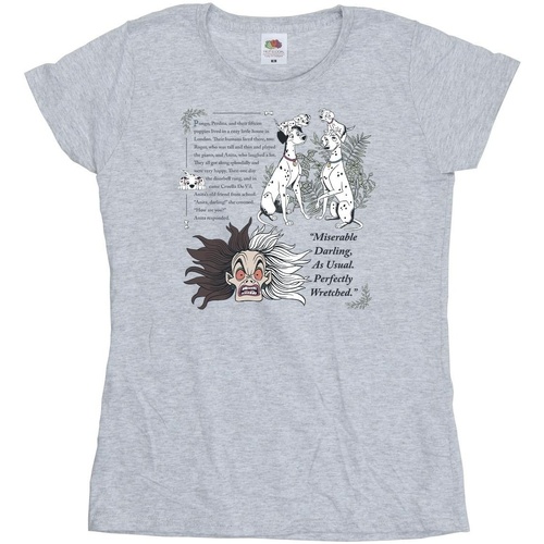 Vêtements Femme T-shirts manches longues Disney 101 Dalmatians Miserable Darling Gris