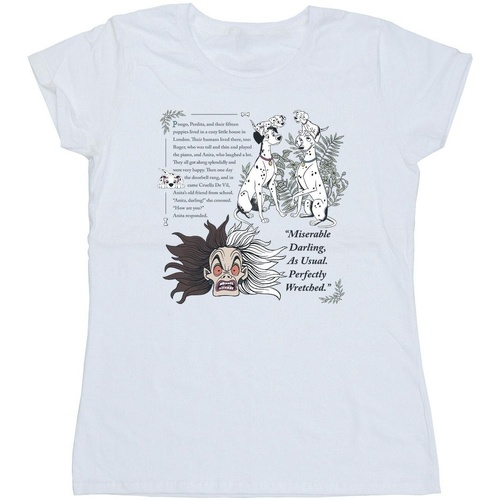 Vêtements Femme T-shirts manches longues Disney 101 Dalmatians Miserable Darling Blanc