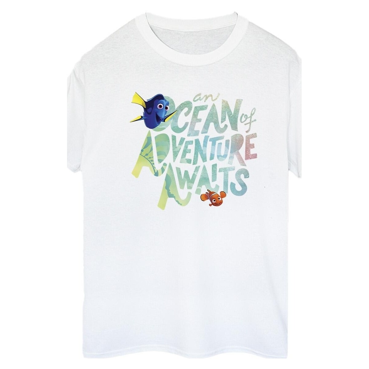 Vêtements Femme T-shirts manches longues Disney Finding Dory Ocean Of Adventure Blanc