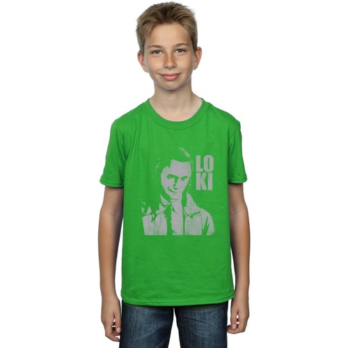 Vêtements Garçon T-shirts manches courtes Marvel Loki Head Poster Vert
