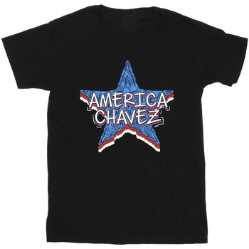 Vêtements Homme T-shirts manches longues Marvel Doctor Strange America Chavez Noir