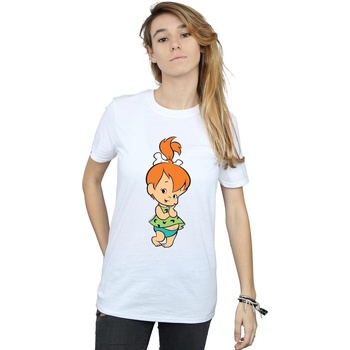 Vêtements Femme T-shirts manches longues The Flintstones Pebbles Flintstone Blanc