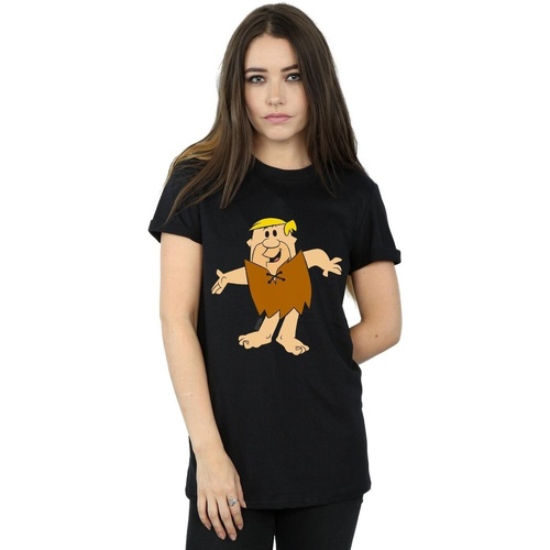 Vêtements Femme T-shirts manches longues The Flintstones Barney Rubble Classic Pose Noir