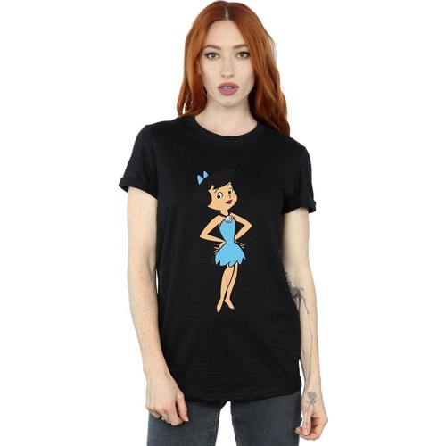 Vêtements Femme T-shirts manches longues The Flintstones  Noir