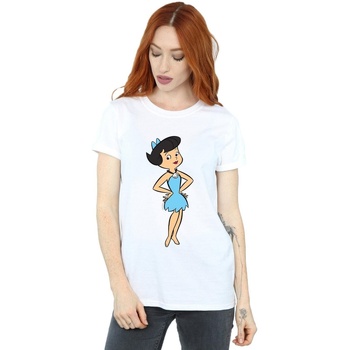 Vêtements Femme T-shirts manches longues The Flintstones  Blanc