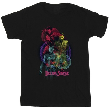 Vêtements Homme T-shirts manches longues Marvel Doctor Strange Rainbow Noir