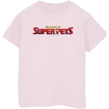 Vêtements Homme T-shirts manches longues Dc Comics DC League Of Super-Pets Movie Logo Rouge