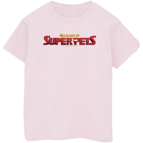 Vêtements Homme T-shirts manches longues Dc Comics DC League Of Super-Pets Movie Logo Rouge