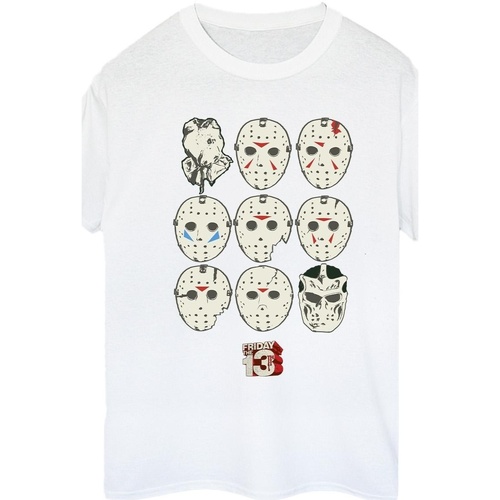 Vêtements Femme T-shirts manches longues Friday The 13Th Jason Masks Blanc